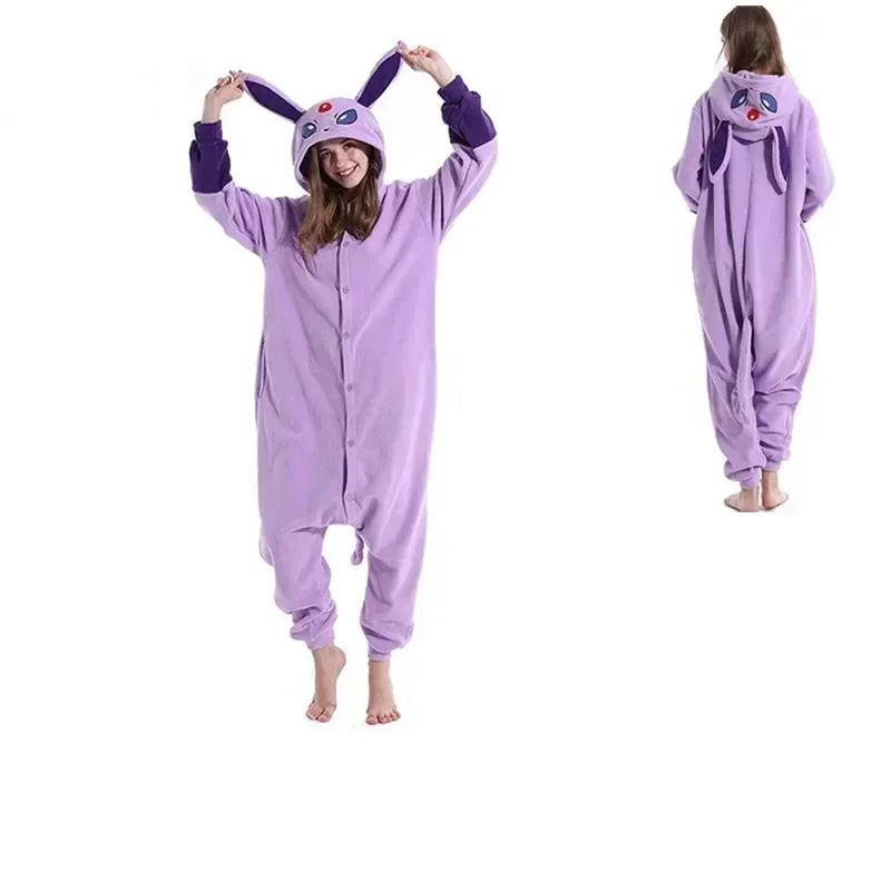 Snorlax Squirtle Mewtwo Onesie Kigurumi Gengar Cosplay Costume Halloween Adult Anime Cat Eevee Pajamas Pijama