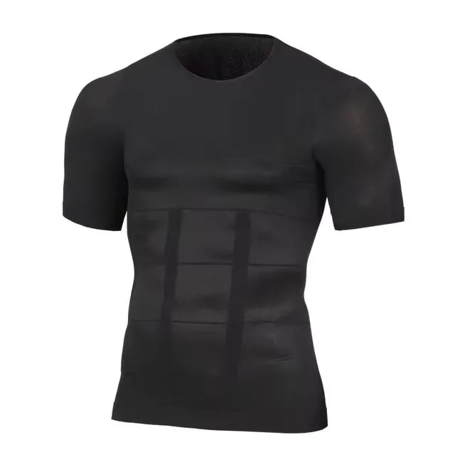 Mens Slimming Body Shaper Compression Shirt Tummy Control Slimmer Shapewear Gynecomastia Undershirt Posture Corrector Tops