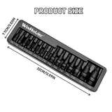 15Pcs/Set Impact Torx Bit Socket Set 1/4" 3/8" 1/2" lnch Drive Tools T6 To T30 TRX-Star Bits Sockets For Garage Repair Kit