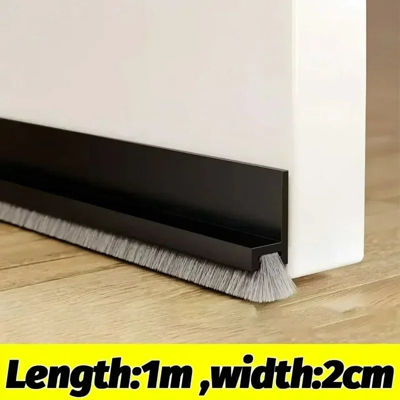 Door Sealing Strip Self-adhesive Door Bottom Gap Filling Sealing Strips Insect Proof Brush Strip Windproof Soundproof Door Tape