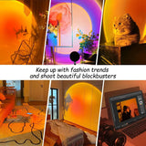 Sunset Projection LED Lamp,Art Deco Metal Crystal Night Light,USB Powered Energy Saving Sunset Lamp,Bedroom Living Room Decor