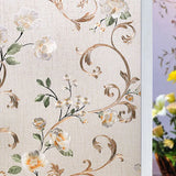 2/3m Flower Window Film Vinyl Opaque Glass Film Privacy Protection Glass 3D Stickers Stained Window Glass Films Home Decoration