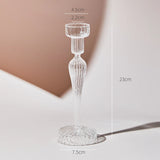 Modern Glass Candleholder Nordic Home Decor Clear Glass Candle Holder Candlelight Home Decoration Ornaments Candel Holder