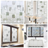 Window Privacy Film Frosted Glass Window Film Static Cling UV Blocking Removable Window Clings Opaque Window Stickers for Home