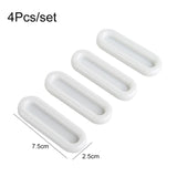 4Pcs Self-adhesive Door Knobs Oval Door Handles for Interior Doors Glass Window Cabinet Drawer Non-slip Grip Auxiliary Handles