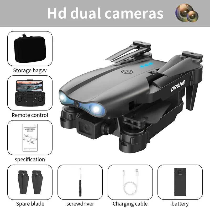 E99&K3 Pro Drone with 4K Dual Camera Optical Flow Aerial Photography Four Axis RC Aircraft fpv Fixed Height DronToy Foldable Toy