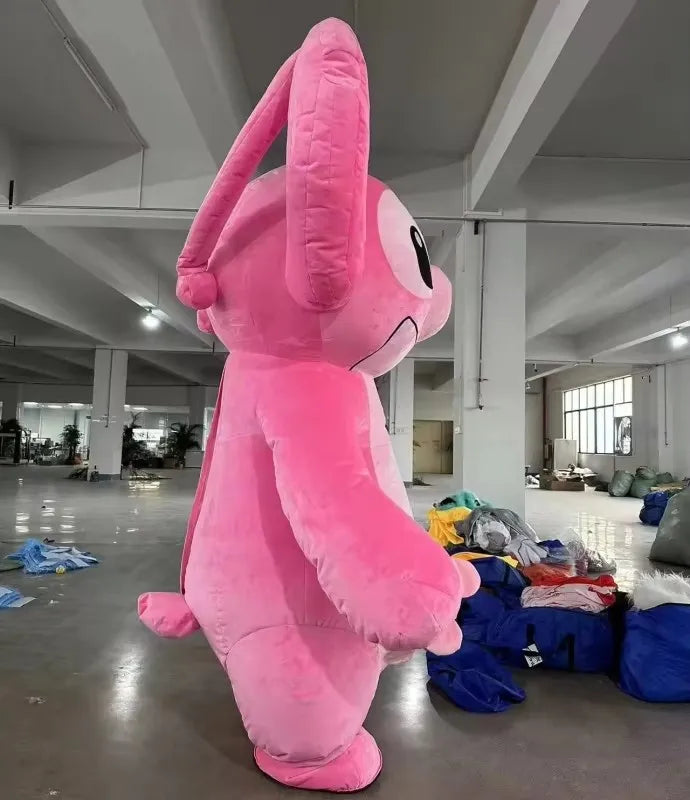 Giant Stitch-es Inflatable Mascot Costume Anime Pink Angel Character Suits Party Animal Adult Cosplay Performance Fancy Dress