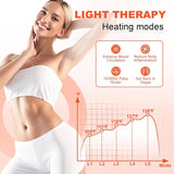 850nm 660nm Red＆Infrared LED Light Therapy Belt Pulsed Light Back Wrap Burn Fat Wrap Slimming Device Pain Relief Waist Heat Pad