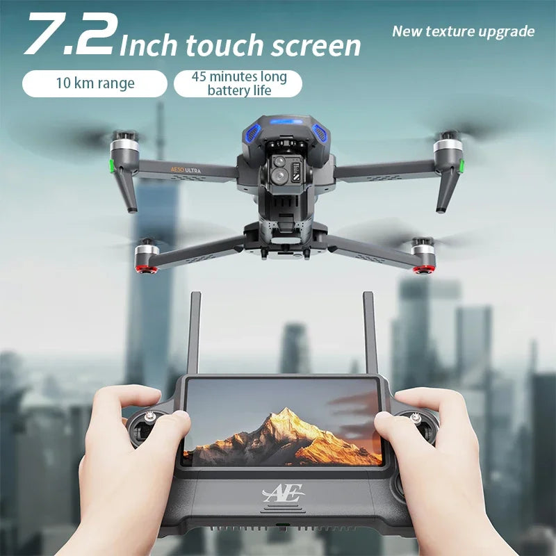 New Ae30 Gps Drone 8k Hd Camera 3 Axes Cardan Wifi Avoid Obstacles Fpv Brushless Touch Screen Remote Control Quadcopter Toys