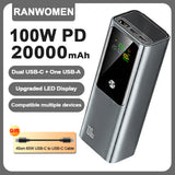 20000mAh portable power bank 100W fast charging