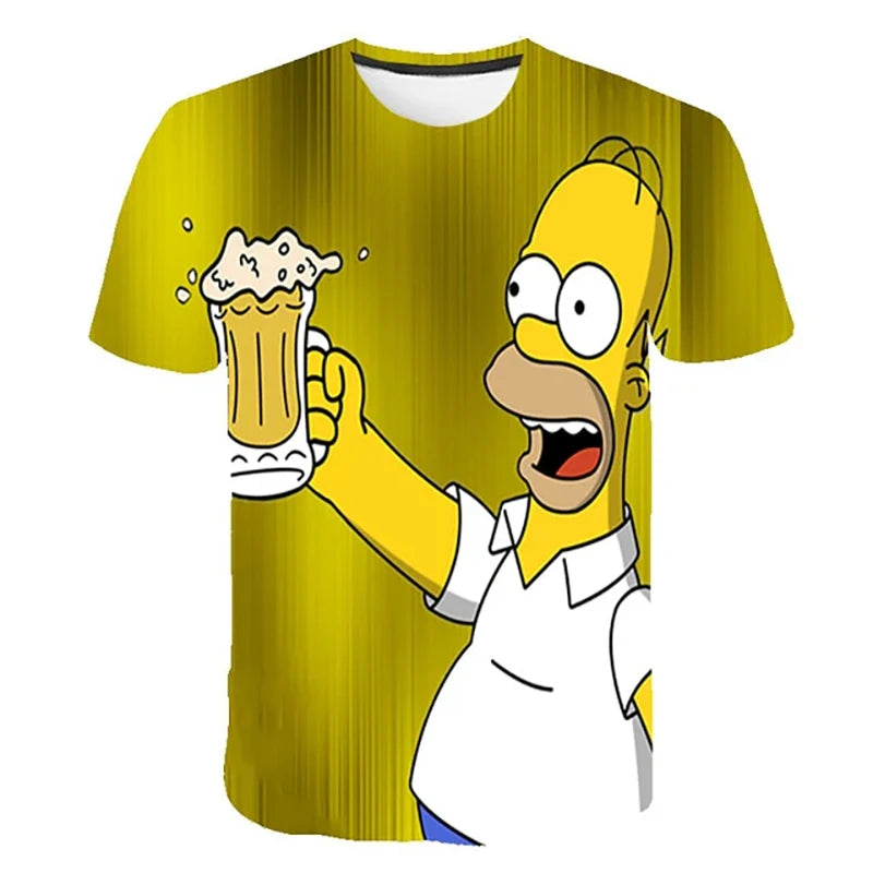 The Simpsons Homer 3d Print T-Shirt Bart Simpson House Clothing Homer Simpsons Costume Men/women Family t-Shirt