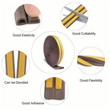 5m/10m DIEP Shape Window Seal Strip 4 Colors Self-adhesive Rubber Weather Stripping Door Windproof Insulation Noise Tape