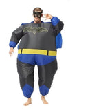 Superman Inflatable Captain Super Hero Cosplay Blue Muscle Hulk Batman Jumpsuit Costume Halloween For Adult Inflate Costume Prop