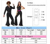 Vintage 70s 80s Adult Men Women Music Festival Retro Disco Clothes Halloween Cosplay Party Hippie Couple Costume Fancy Dress