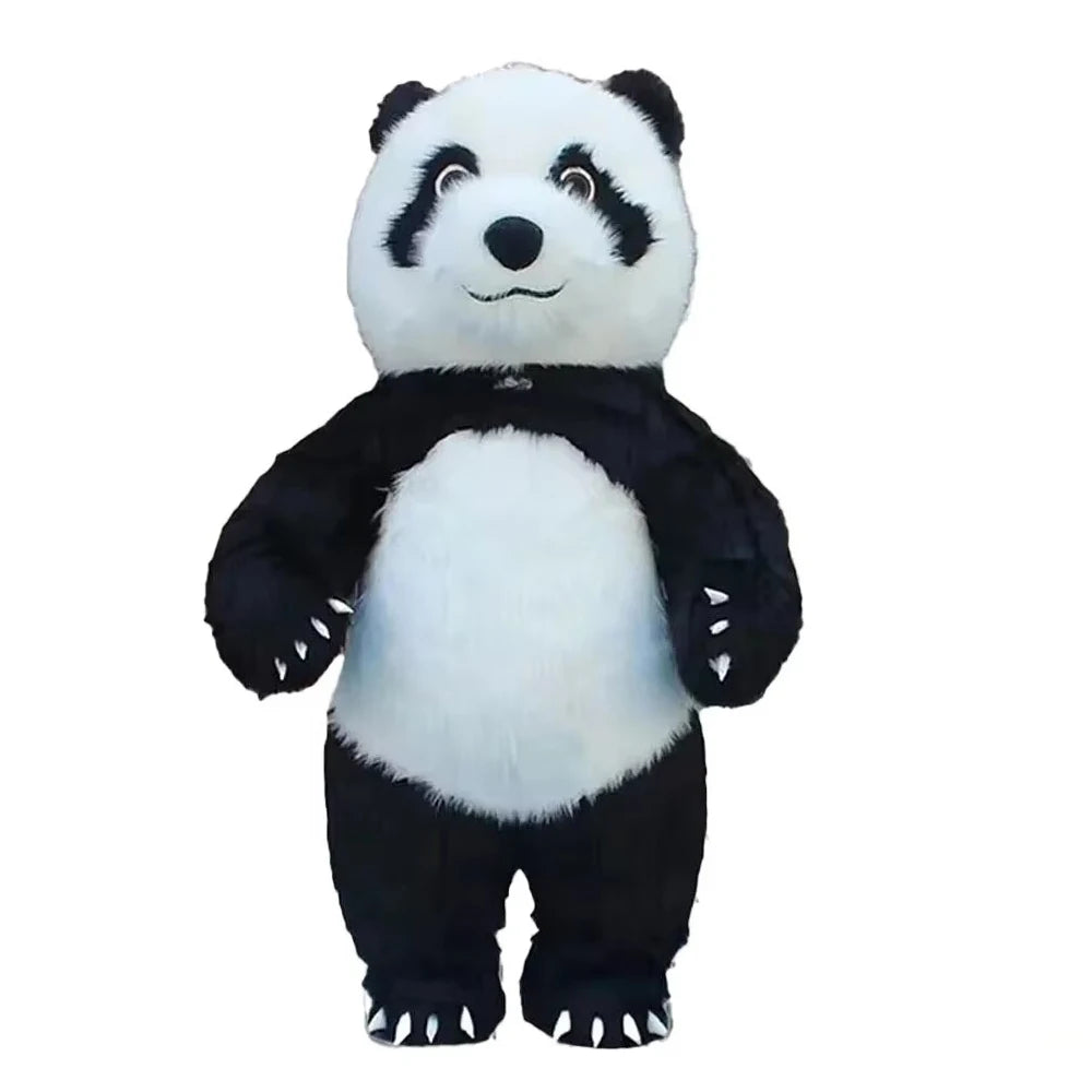 Giant Plush Polar Bear Inflatable Costume Street Funny Teddy Bear Mascot Costume Birthday Party Cosplay Suits Funny Props