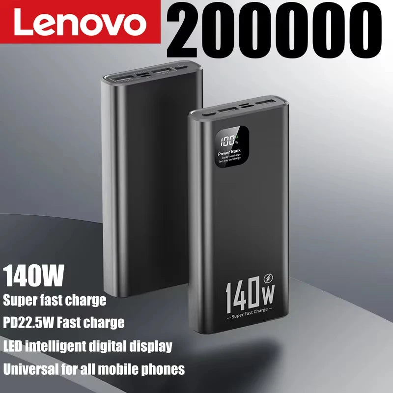 Lenovo 500000mAh portable power bank 140W fast charging