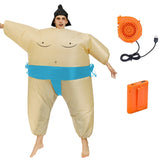 Adult Sumo Wrestler Inflatable Costume Set, Wearable Inflatable Halloween Costume for Parties and Fun Wearing