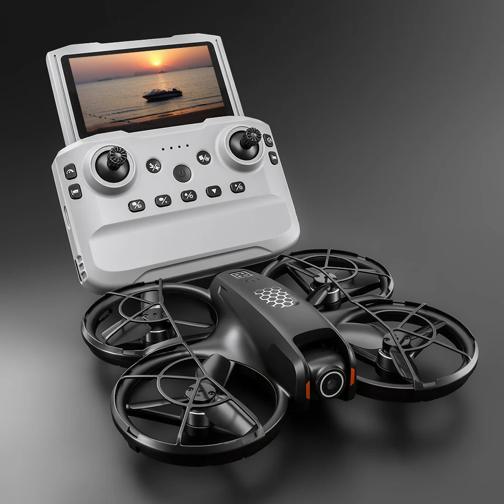 M5 Drone Screen Remote Control Brushless MotorHeadless Mode Helicopter Optical Flow Quadcopter Dron RC Toys for Boy Gift