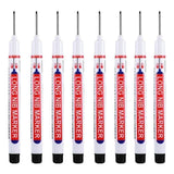Long Nib Head Waterproof Decoration Markers (Multi-purpose, 8Pcs/Set, 20mm depth, Red, Blue, Black, Green, White)