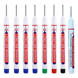 Long Nib Head Waterproof Decoration Markers (Multi-purpose, 8Pcs/Set, 20mm depth, Red, Blue, Black, Green, White)