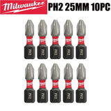 Milwaukee Shockwave PH2 Impact Drill Bits 25mm/50mm/89mm Head Screwdriver Power Tool Attachment Bit Series