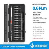 CreationSpace Cordless Electric Screwdriver Set 3 Torque Settings 29/42  in 1 Precision Screwdriver for Phones Watches Repair