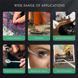 16CM Professional High Precision Stainless Steel Jewelry Tweezers Sandblasting DIY Diamond Gem Jewelry Jeweler's Slotted Buckle