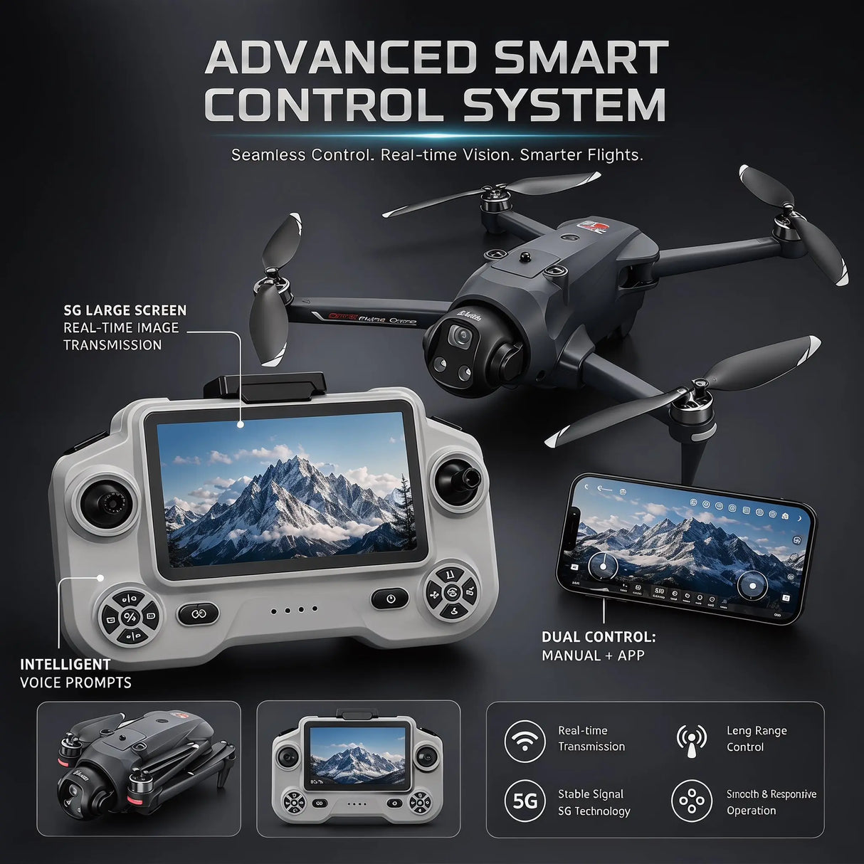 2026 YL059 Professional GPS Drone Can Airdrop Function Lifting Brushless Obstacle Avoidance Camera With Screen Control Drone Toy