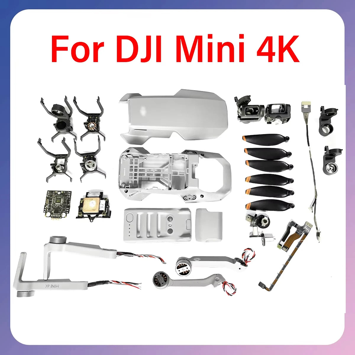 Original Mini4K Drone Body Shell Pan Tilt Bracket Yaw Motor GPS Front Rear Left Right Arm Cables Pivot Maintenance Accessories