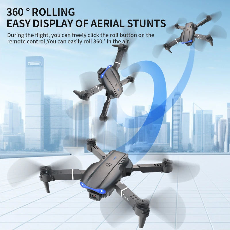 E99 PRO Drone Screen Control Aerial Drone High Definition Dual Camera Remote Control Aircraft, Folding Quadcopter Kid Gift