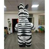 Inflatable Zebra Mascot Costume Entertainments Full Body Madagascar Wild Animals Cartoon Characters Blow Up Outfits No Battery