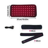 Jecaliz Red＆Infrared Light Belt 660nm&850nm Full Body LED Devices Large Pads Wearable Wrap for Body Waist,Back,Belly Pad