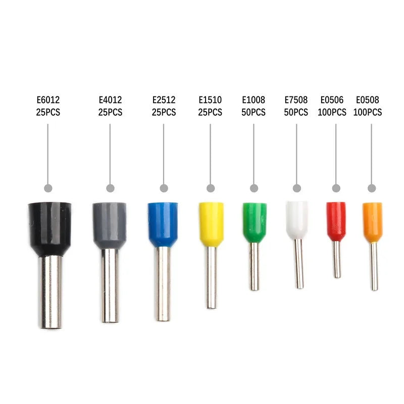 400PCS Crimp Terminals Electrical Tube Terminals Suit VE Tubular Block