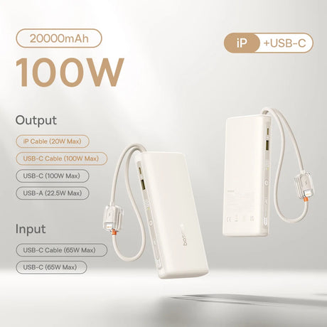 Baseus 25000mAh portable power bank 145W fast charging