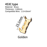 100pcs 453/453C U-shaped Terminal Wire Quick Connector Terminal Small Tooth Fascia Terminal 0.5-1.5mm2/2.5-4.0mm2