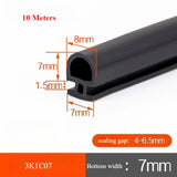 10M Bottom Width 4/5/6/7mm Sealing Strips Bridge Aluminum Door/Window Sealed Plastic Strips Energy Saving