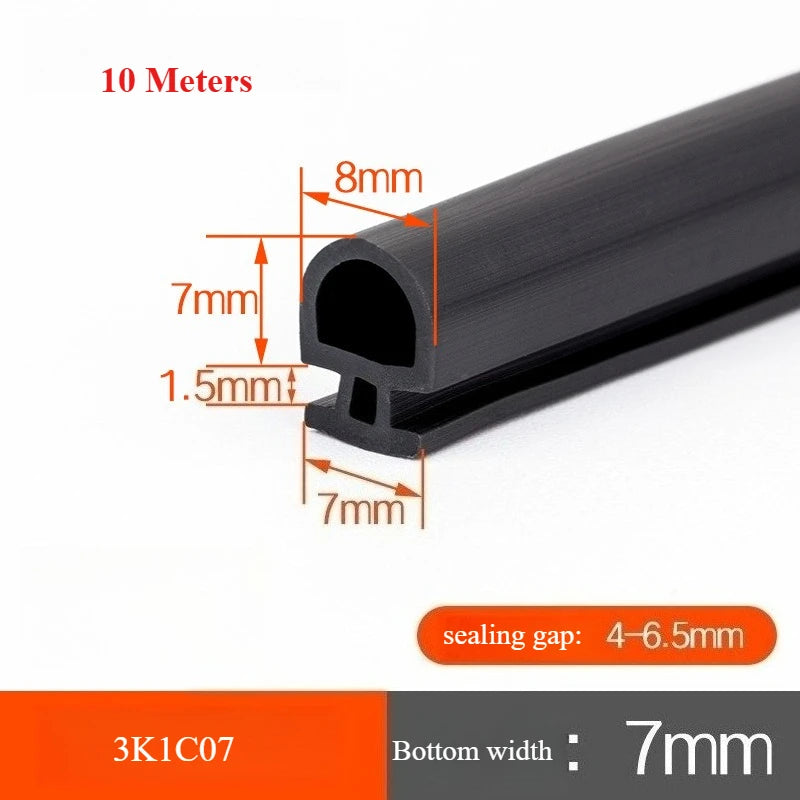 10M Bottom Width 4/5/6/7mm Sealing Strips Bridge Aluminum Door/Window Sealed Plastic Strips Energy Saving