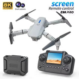 E88 Pro New Upgraded Drone 4K Dual-Camera HD Aerial Photography Dron with Screen Foldable Quadcopter RC Toy for Kids Boys Gifts