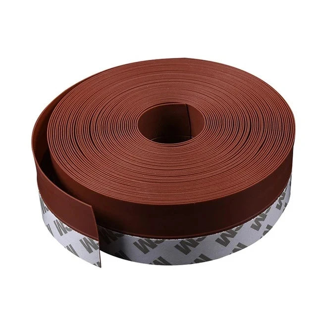 5M Silicone Self-Adhesive Door Weather Stripping Window Seal Strip Sealing Sticker Tape Door Draft Stopper Dustproof Insectproof
