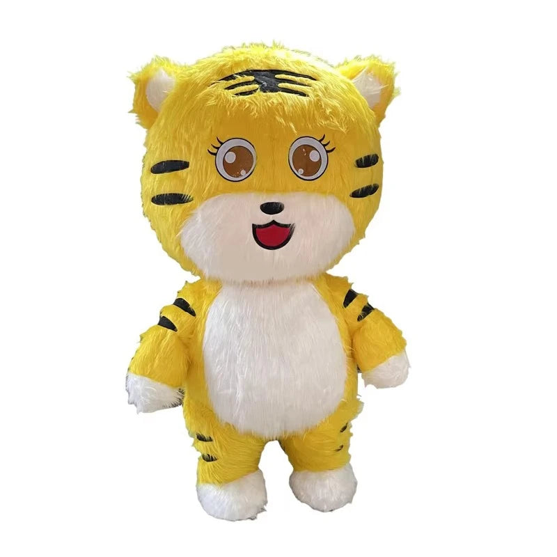 Giant Plush Polar Bear Inflatable Costume Street Funny Teddy Bear Mascot Costume Birthday Party Cosplay Suits Funny Props