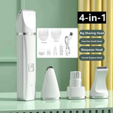 Professional 4-in-1 Electric Pet Grooming Tool Set Dog Hair Clippers USB Rechargeable Pets Haircut Trimmer Shaver Cats Supplies