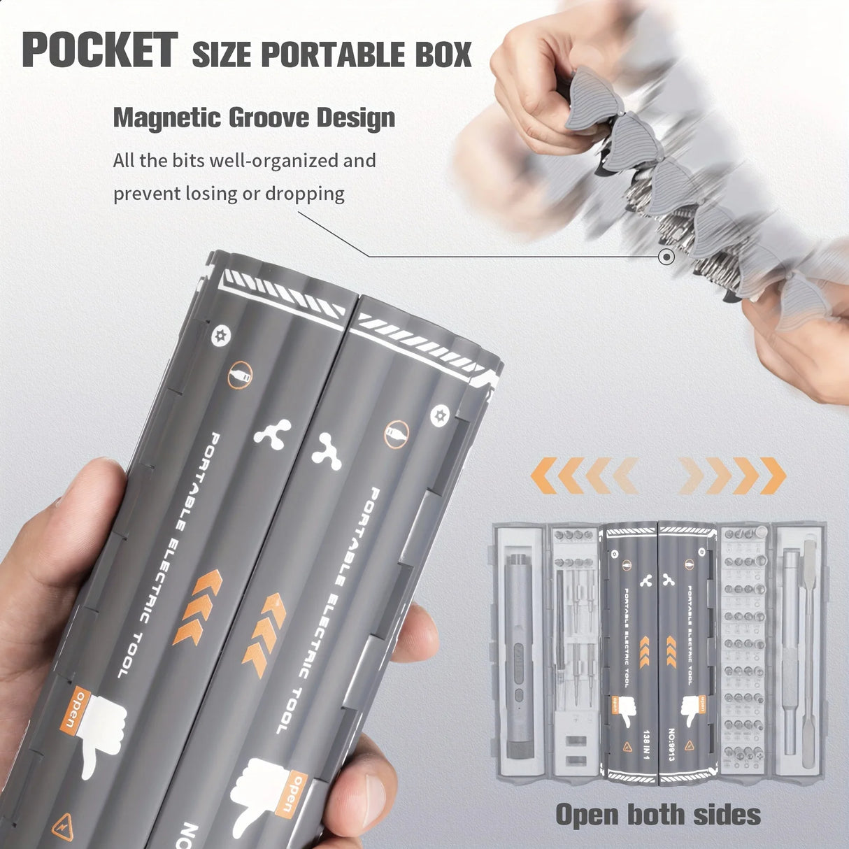 138 In 1 Mini Electric Screwdriver Set Precision Magnetic Phillips Bits Portable  Durable Alloy For PC iPhone DIY Repairs Tools