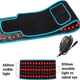 Red ＆Infrared LED Light Therapy Belt 850nm 660nm Back Pain Relief Wrap Burn Fat Wrap Slimming Machine Waist Heat Pad Full Body