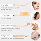 DARSONVAL High Frequency Electrode Wand Machine Neon Electrotherapy Glass Tube Acne Spot Wrinkles Remover Beauty Facial Care