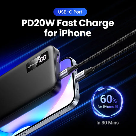 UGREEN 10000mAh portable power bank 5W fast charging