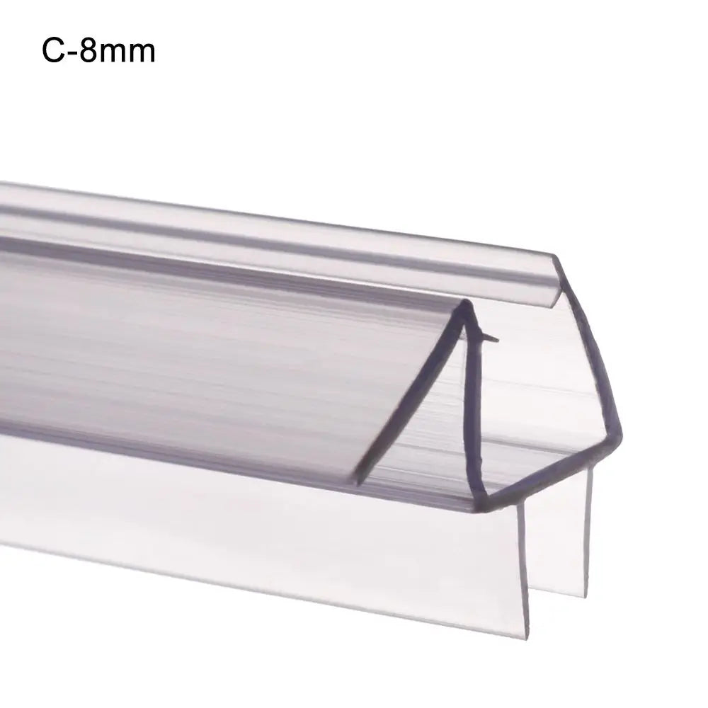 4 to 12mm Transparent  PVC Seal Gap Window Door Weatherstrip Bath Shower Screen Door Seal Strip