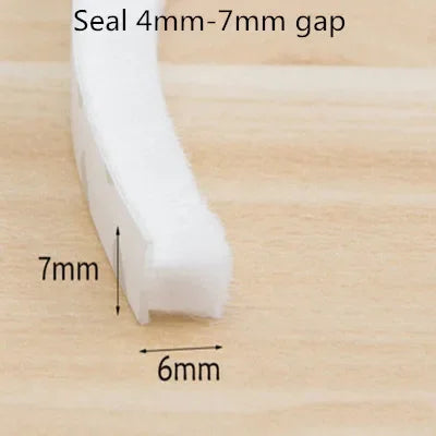 10/5Meters Brush Strip Self Adhesive Door Window Sealing Strip Home Door Window Sound Insulation Seal Film Door Weather Strip