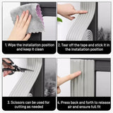 5Roll Acoustic Foam  Window Sealing Strip Self-adhesive for Door Window Windproof Tape Door Serl Gap Air Leakage Filling Strip