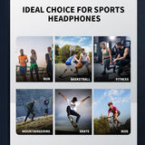 B8 True Bone Conduction Earphones Bluetooth 5.3 Sports Wireless Headphones Ear Hook IPX5 Waterproof Headset for Running Driving