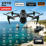Lenovo V916MAX GPS Return Drone 5G 8K HD 4K Dual Camera Dron Remote With Screen Laser Obstacle Avoidance Drone RC Toys Gifts FPV